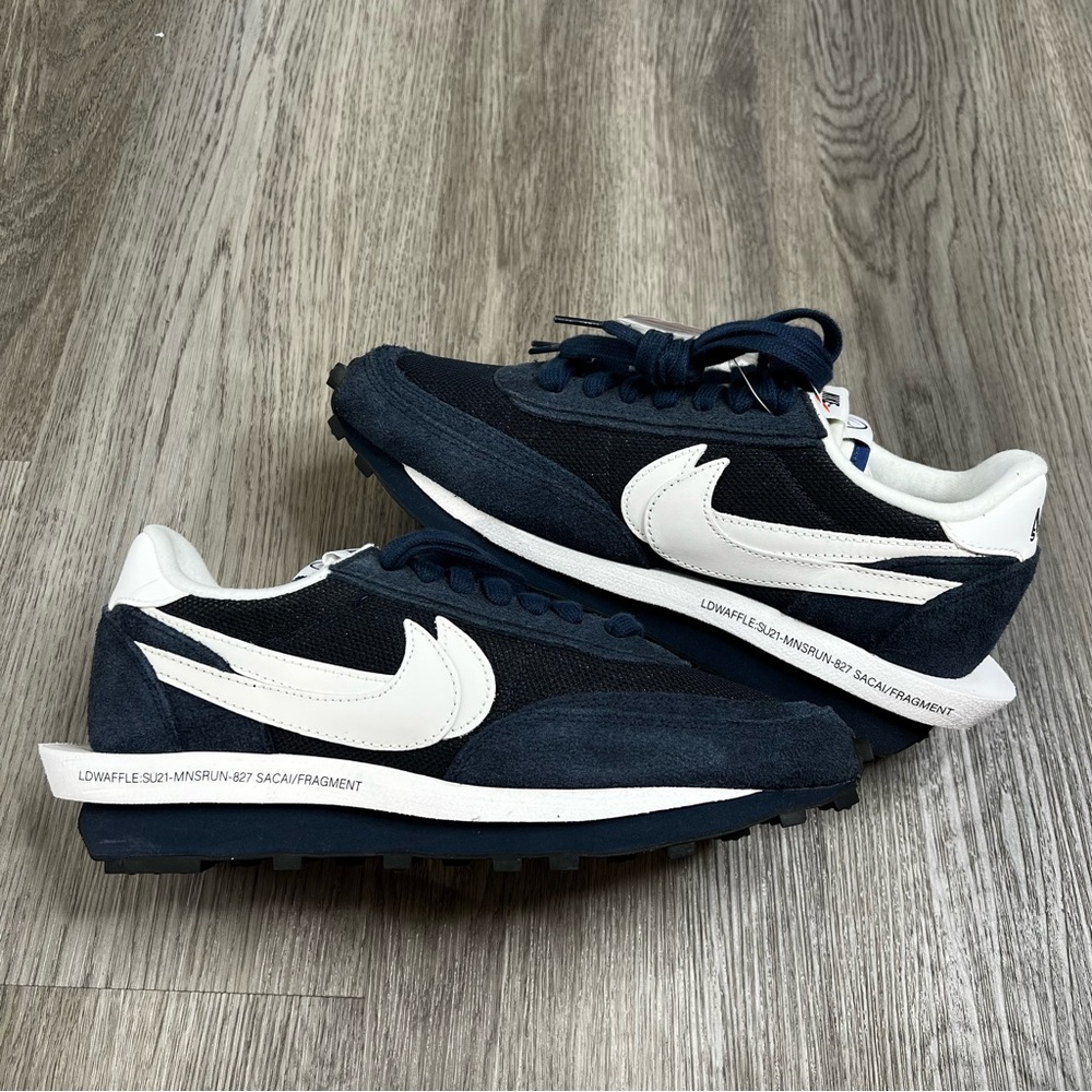 New Sacai x LDV Waffle 'Blackened Blue' Men’s Size‎ 8.5 Sneaker Shoes DH2684-400 - Picture 3 of 10